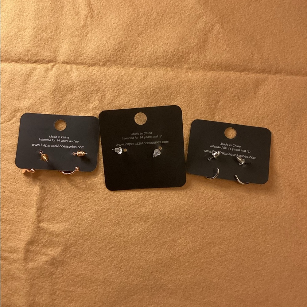 NWT paparazzi mini hoop Earring bundle (3pairs) - Picture 5 of 5